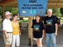 Seminole Mayor Jimmy Johnson, Virginia Spencer, Leslie, WA4EEZ, SPARC President and Dave, KR4U. The St Petersburg ARC field day 2008 site was at Bay Pines VA Hospital.