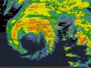 Hurricane Francine as depicted on weather radar at landfall.