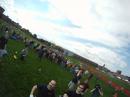 K2GXT club members watch as their high altitude balloon gains altitude. This image was taken by the camera in the balloon. [Photo courtesy of K2GXT]