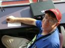 Mendelsohn, in the press box at Meadowlands Stadium, prior to the September 9, 2007 game between the New England Patriots and the New York Jets. In his role as Game Day Frequency Coordinator, Mendelsohn was responsible for discovering that the Patriots were videotaping the New York Jets’ defensive coaches’ signals from a sideline location during this game. [S. Khrystyne Keane, K1SFA, Photo]