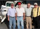 Robert Biss, W8ZA, accompanied Radding, Steeble and Carter to the Bahamas last year for the 2008 running of the CQWW SSB Contest. The crew getting ready to leave for C6: Ed, K3IXD/C6AXD; Dallas, W3PP; Pete, W2GJ/C6APR, and Bob, W8ZA. [Photo courtesy of Robert Biss, W8ZA]