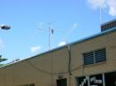 The satellite antennas at the KU Amateur Radio Club -- a complicated approach to getting on the birds.