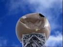 A close-up of the damage caused by the hurricane-force winds to the NEXRAD radar in Reno. [Photo courtesy of NWS].