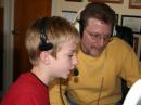 Ryan O'Neil, KD0EWB, and his father Mike, KD0BNO, running some stations during the CQ WPX SSB Contest this past March.